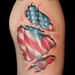 Tattoos - AMERICAN FLAG SKIN RIP - 52624